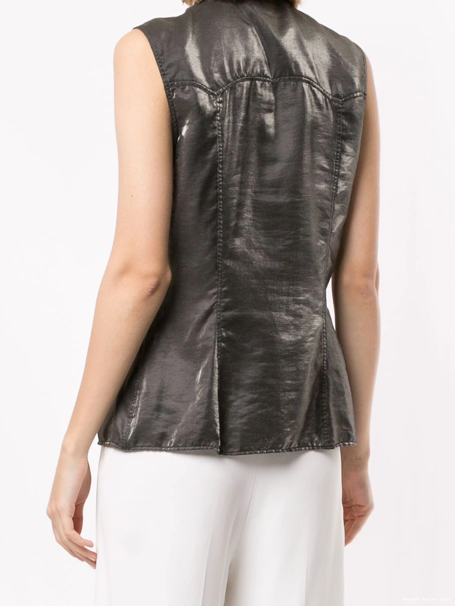 Cheap sleeveless metallic shirt Women Versace 0702
